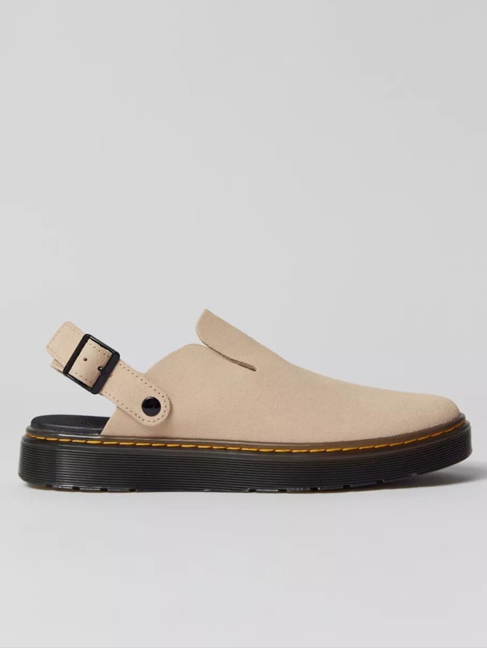 Dr. Martens Women's Carlson Cream Suede Slip On Mules